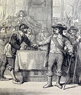 Leader Prints: Oliver Cromwell (1599 ñ 1658)dismissed the Rump Parliament of England on 20 April 1653