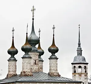 Former Soviet Union Prints: Onion dome spires on a Russian Orthodox Church, Suzdal, Russia