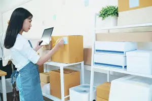 Network Prints: Online small business owner checking order