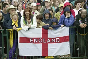 Richmond Prints: Onlooker displaying English Flag, St