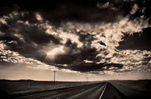Highways Prints: Open Road at Dusk