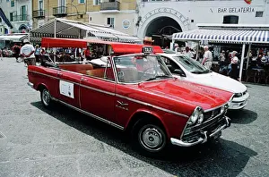 Union Prints: Open top taxi, Marina Grande, Capri, Italy