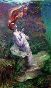 Literatureuk Prints: Ophelia Drowning 1895 Steck, Paul Albert(-1924 French) Oil On Canvas Musee de la Ville de Paris