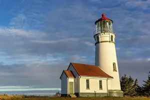 State Park Prints: Oregon's oldest lighthouse at sunrise at Cape Blanco State Park, Oregon USA