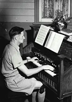 Instrument Prints: Organ. February 19, 1945. (Photo by Commonwealth Of Australia Department of Air)