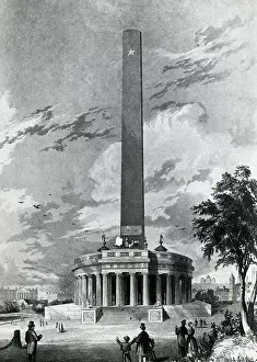 Original Design For The Washington National Monument, Robert Mills (1781-1855 American)