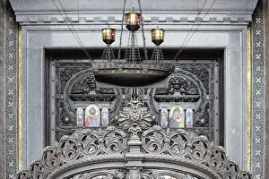 Dekoration Prints: original metal candlestick in the form of a ship in the Naval Cathedral of St