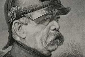 Helmet Prints: Otto von Bismarck (1815-1898). German statesman and politician