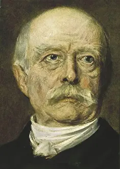 Statesman Prints: Otto von Bismarck ca.1888 Franz Seraph von Lenbach (1836-1904 German) Oil on cardboard