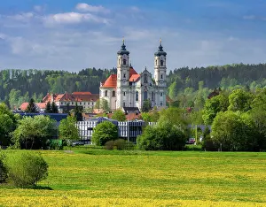 Basilica Prints: Ottobeuren mit Benediktinerabtei und Basilika