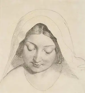 Madonna Prints: Oure Ladye of Saturday Night, Study for Head of the Madonna