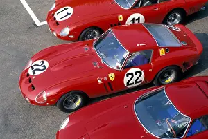 Asphalt Prints: overhead Ferrari 250 GTO 1962 1960s red cars