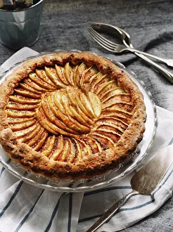 Dessert Prints: Overhead view of delicious apple pie