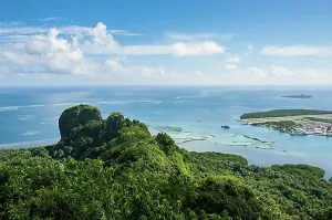 Australasia Prints: Overlooking the island of Pohnpei and Sokehs rock, Micronesia, Oceania