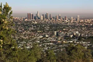 Urban Scene Prints: Overview of Downtown Los Angeles from Griffith Park, California, USA