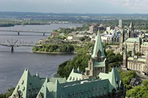 Capital Prints: Overview of Parliament Hill from Merlot Rooftop Grill