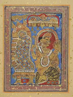 India Prints: Page from a Kalpa-sutra: Indra paying homage to Mahavira