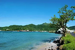 South Pacific Prints: The Pago Pago harbour on Tutuila Island, American Samoa, South Pacific, Pacific