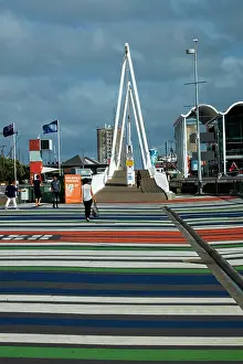 Danita Delimont Prints: Painted lines on Te Wero Island