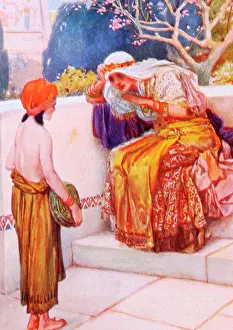 Heal Prints: Painting depicting the captive maid of Naamanís wife