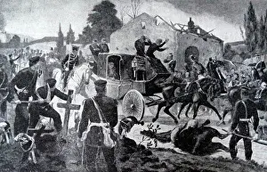 Emperor Prints: Painting depicting the fall of Emperor Napoleon III (1808-1873)