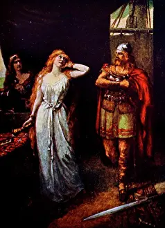 Opera Prints: Painting depicting a scene from the opera Tristan and Isolde by Richard Wagner (1813-1883) a German composer
