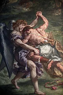 Fighting Prints: Painting by Eugène Delacroix in Saint Sulpice basilica
