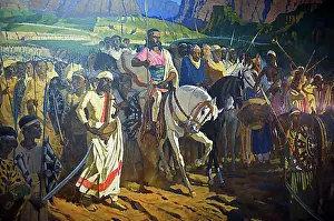 Exhibits Prints: Painting representing Emperor Tewodros II