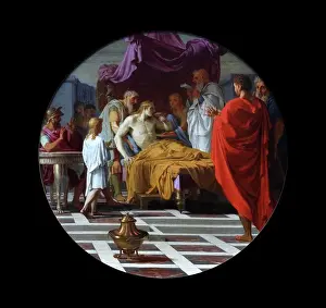 Paint Prints: Painting titled Alexander and his Doctor by Eustache Le Sueur (1616-1655)