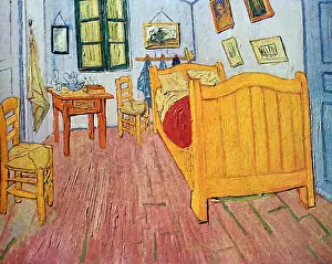 Bedroom Prints: Painting titled Bedroom in Arles by Vincent van Gogh (1853-1890) a Dutch Post-Impressionist painter