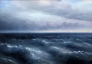 1900 Prints: Painting titled The Black Sea by Ivan Aivazovsky