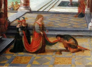 Architectural Prints: Detail from the painting titled The Courtyard of a Renaissance Palace by Hendrik van Steenwijk II (1580-1649)