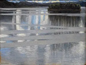 Paint Prints: Painting titled Lake Keitele by Akseli Gallen-Kallela (1865-1931) Swedish-speaking Finnish painter