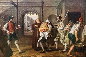 Amusing Prints: Painting titled 'O the Roast Beef of Old England (The Gate of Calais)'