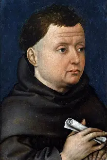 Paint Prints: Painting titled Portrait of a Franciscan by Robert Campin (1375-1444)