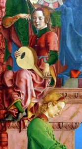 Angel Prints: Detail from a painting titled The Virgin and Child Enthroned by Cosimo Tura (1430-1495)