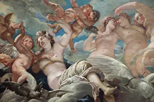 National Landmark Prints: Detail of a paintings in a museum, Stone Rooms, Munich Residenz, Munich, Bavaria, Germany