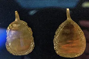 Attractive Prints: pair of gold earrings pair of gold earrings