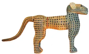 1924 Prints: One of a Pair of Ivory, Copper and Coral Leopards 1924. Benin