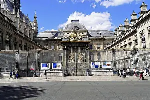 Courthouse Prints: Palais de Justice, Palace of Justice, from the Rue de la Cite, Paris, France, Europe