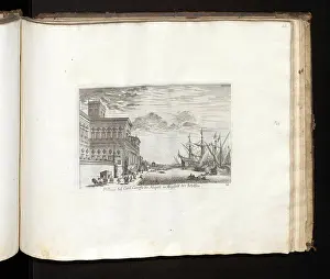 Carriages Prints: ﻿Palazz deß Cardinal Caraffa zu Neapoli in Angesicht der Schiffen