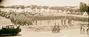 Hearing Prints: Palestine disturbances 1936 The 8th Hussars hearing an address by His Excellency