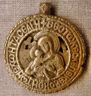 Cross Prints: Panaglia Enkolpian, (Religious medallion)