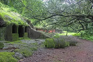 Skulptur Prints: Panhalekaji caves, famous rock-cut caves
