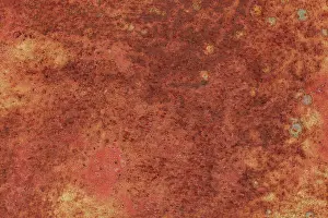 Heavy Prints: Panoramic grunge rusted metal texture