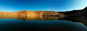 Mediterranean Countries Prints: Panoramic view of abandoned iron ore mine, Minas de Alquife, Andalusien, Spanien