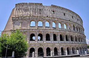 Theater Prints: panoramic view of the coliseum in Rome