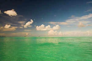 Tahiti Prints: Panoramic view of the sea, Tahaa, Tahiti, French Polynesia