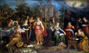 Medium Group Of People Prints: The Parable of the Wise and Foolish Virgins