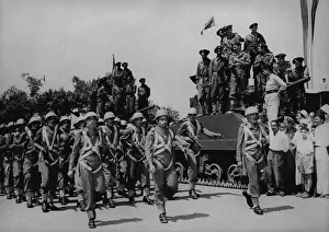 Aeronautics Prints: Paratroopers March In Egyptian Liberation Day Parade Egypt's paratroop regiment marches in the big military